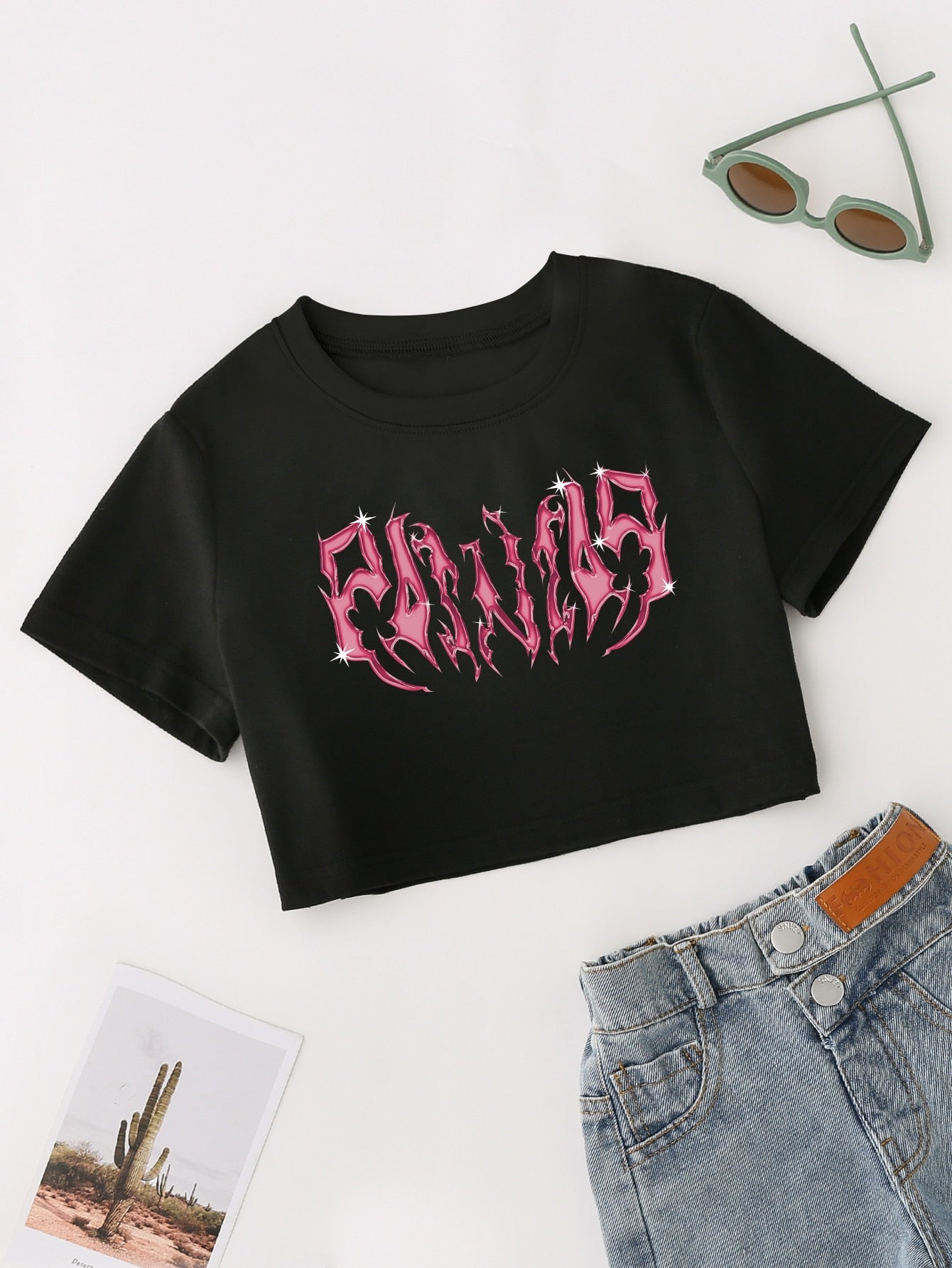 Girls Letter Graphic Tee