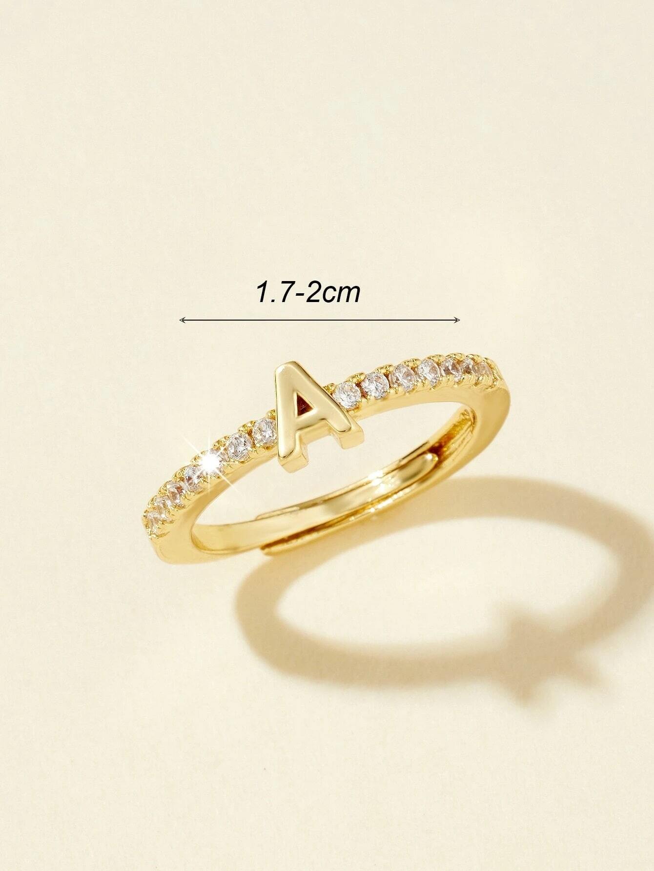 Personalised letter ring