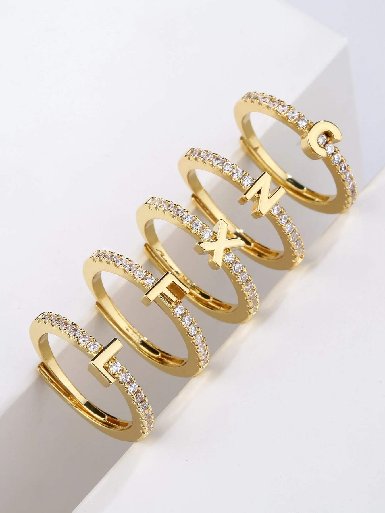 Personalised letter ring