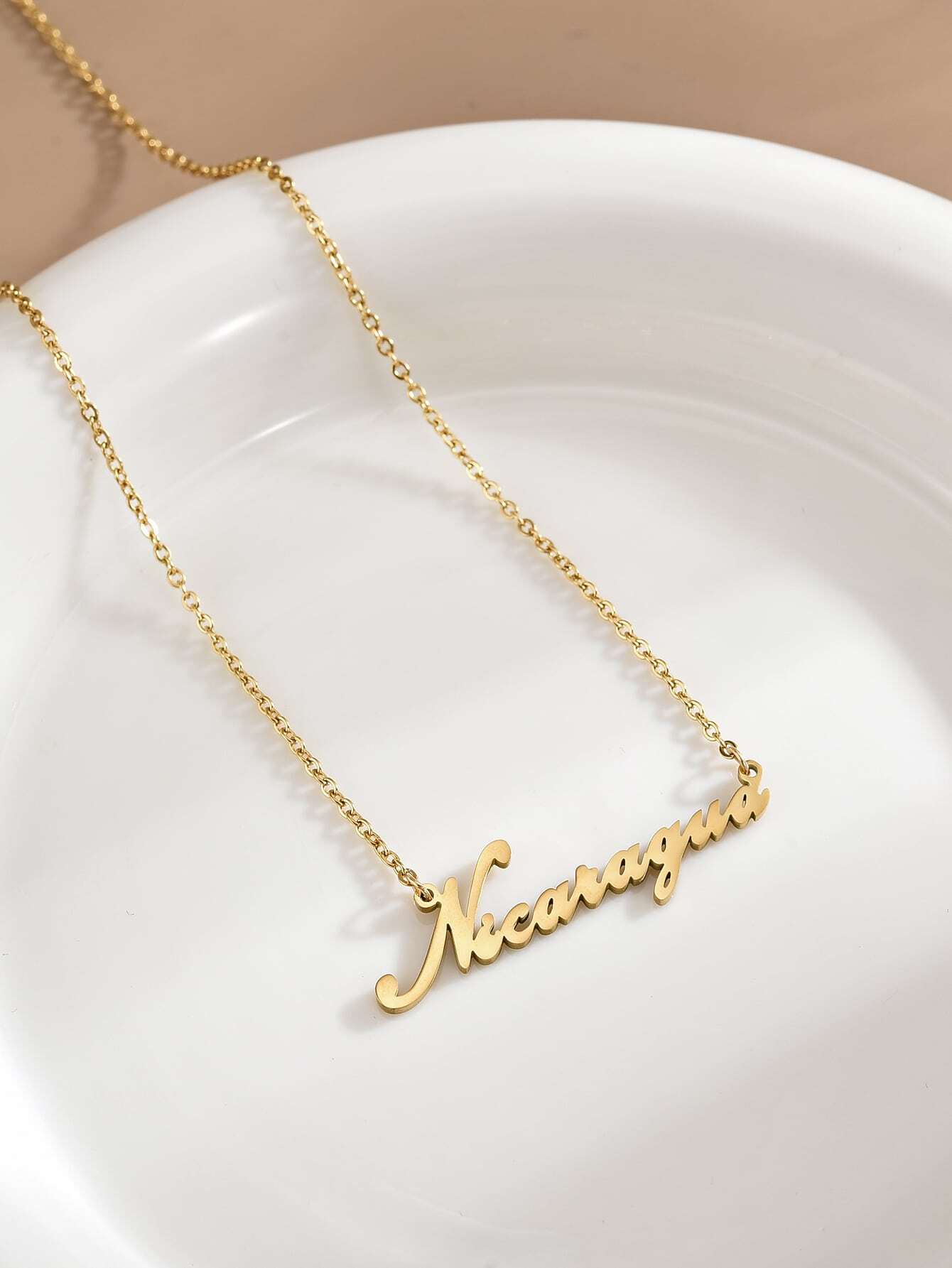 Letter Pendant Necklace