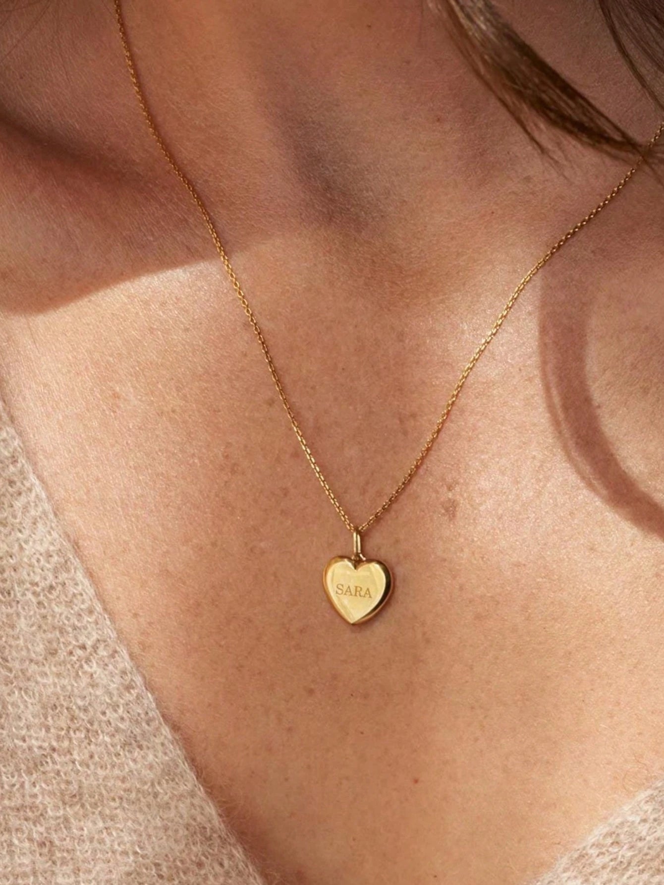 Engraved Name Heart Necklace